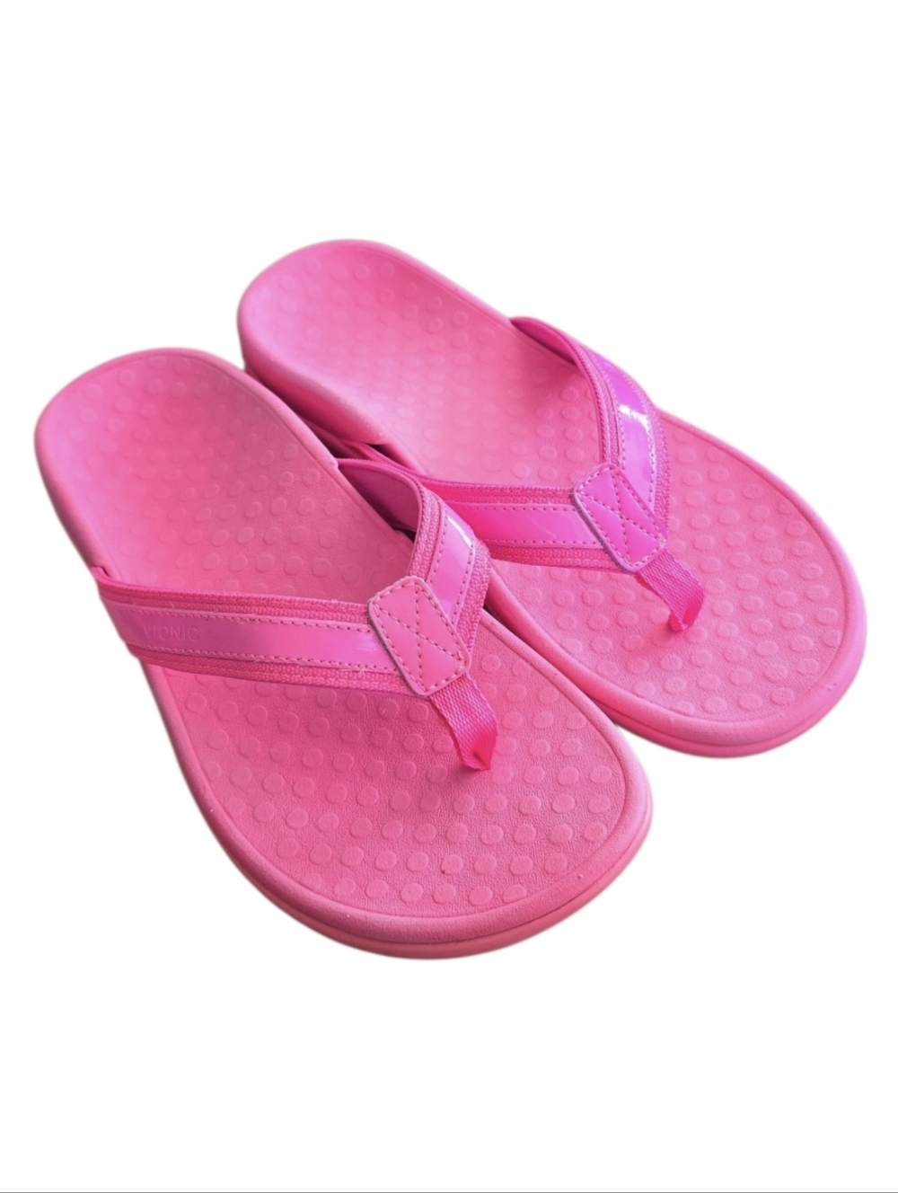 Vionic Tide Toe-Post Sandal - All Fuchsia Pink